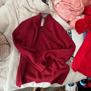 Ll bean mens quarter zip sweater